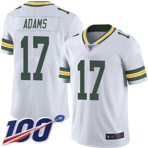 Green Bay Packers Limited White Men #17 Adams Davante Road Jersey Nike NFL 100th Season Vapor Untouchable